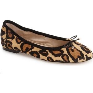 Sam Edelman Felicia Ballet Flat Leopard print calf hair leather Size 6.5